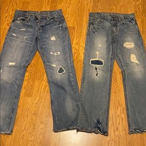 American Eagle Destroyed Bootcut Jeans - 2 pair